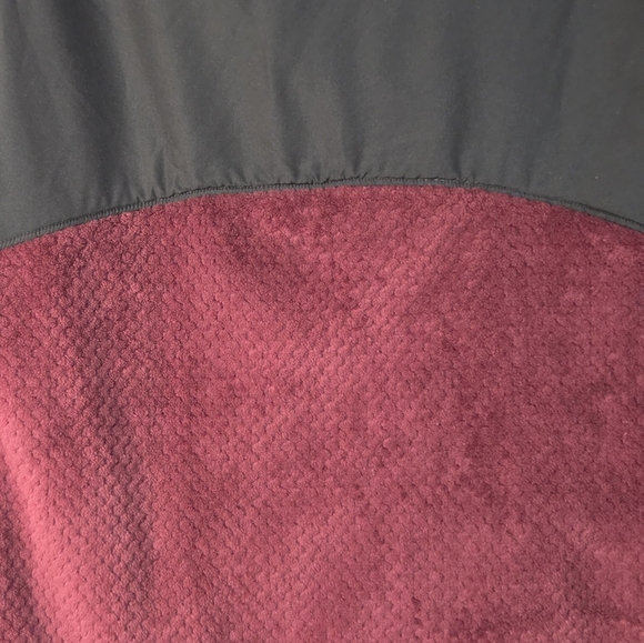 Fila Sport Long Sleeve Full Zip Fleece Jacket Burgundy Black Logo Womens MED EUC - Picture 9 of 9